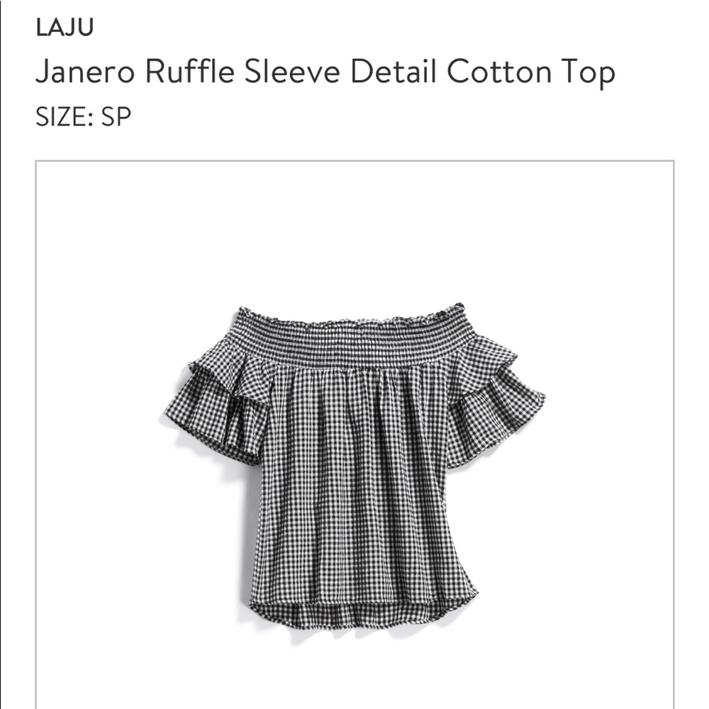 Ruffle sleeve off the shoulder top
